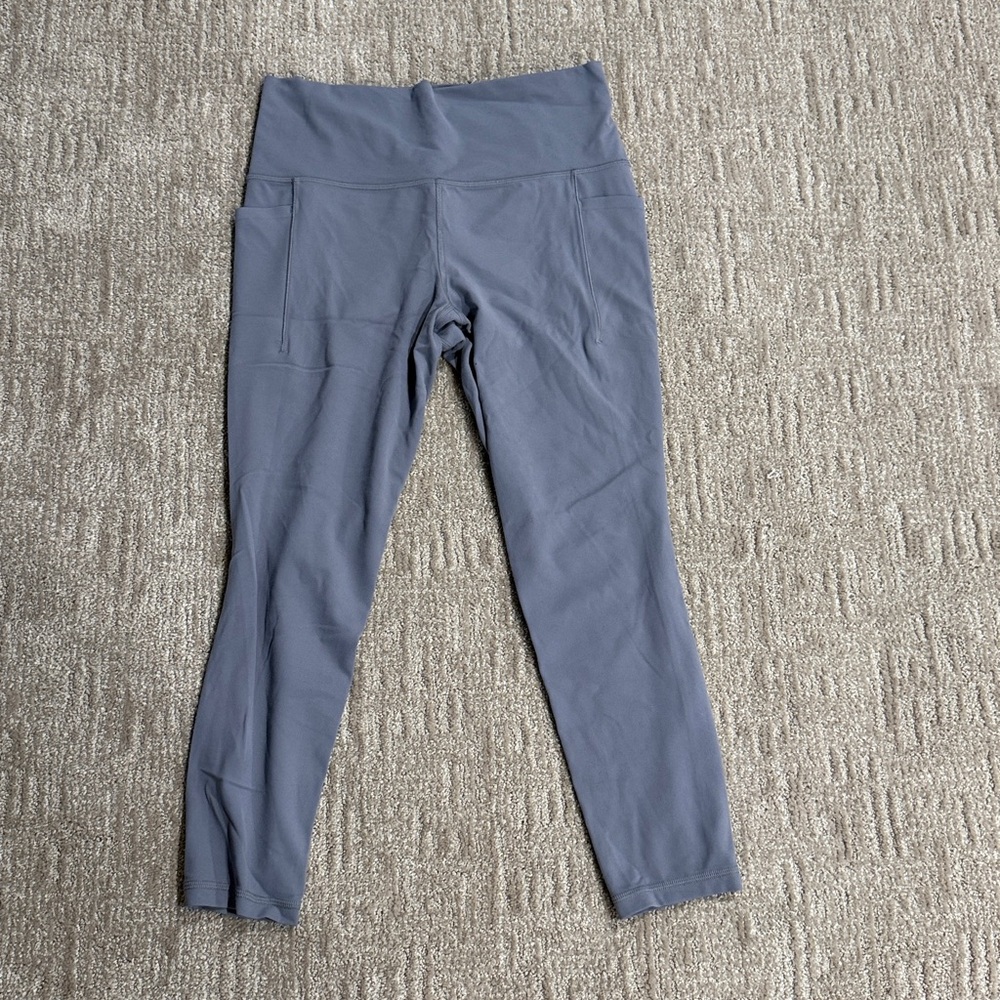 Athleta Salutation Stash Gray High-Waisted Leggings